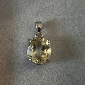 Handmade 2.8ct Natural Imperial Topaz Pendant 925 Sterling Silver 8x10mm